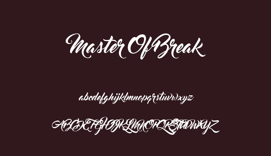 master-of-break font