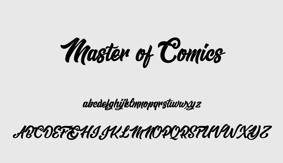 master-of-comics-personal-use font