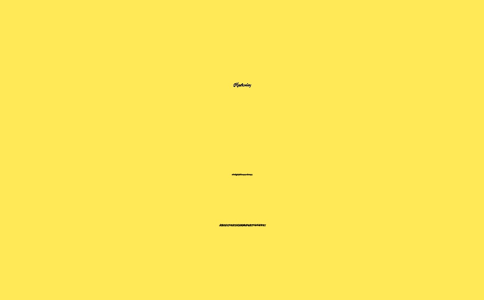 Masterday font