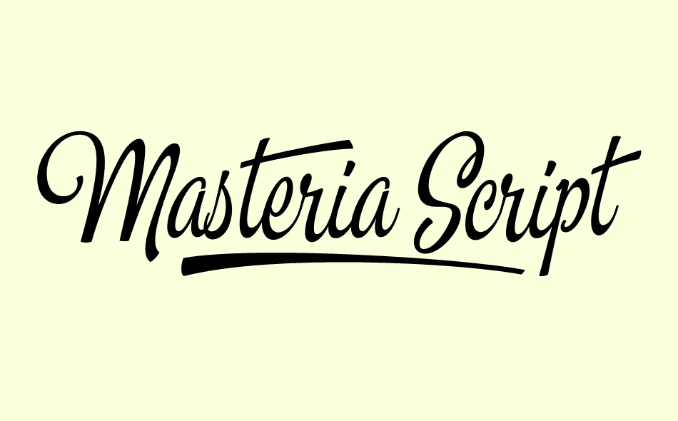 Masteria Script font big