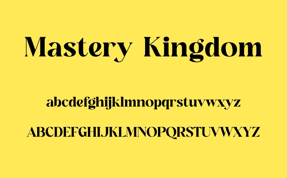 Mastery Kingdom font