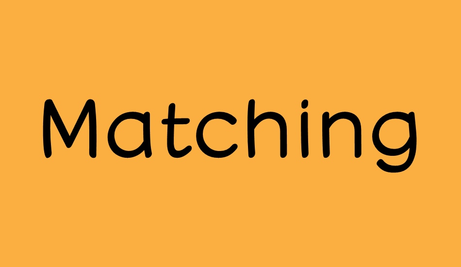 matchinger font big