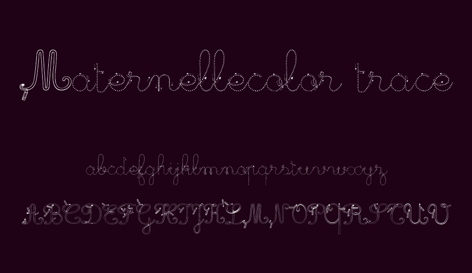 maternellecolor-trace-cursive font