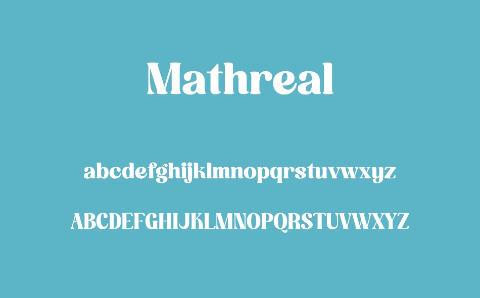 Mathreal font