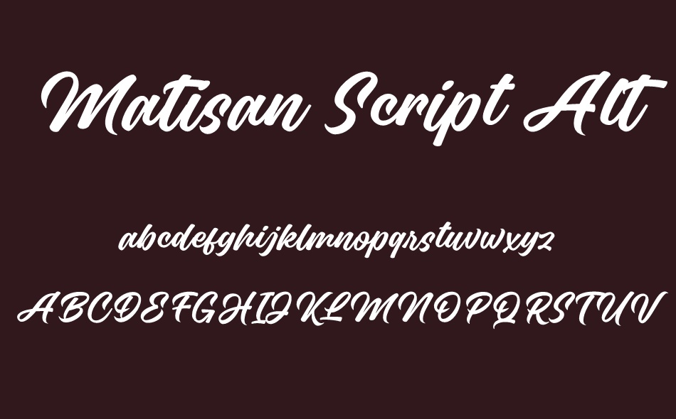 Matisan Script font