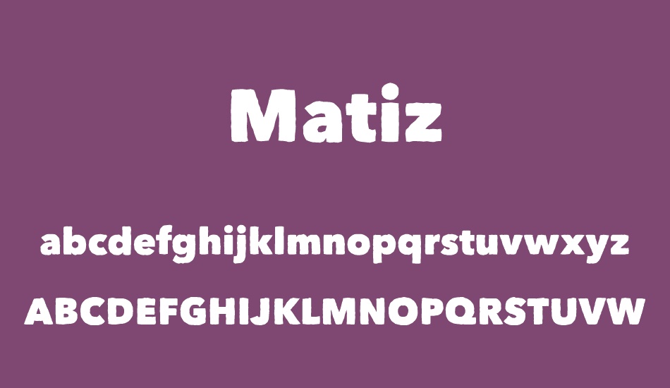 matiz font