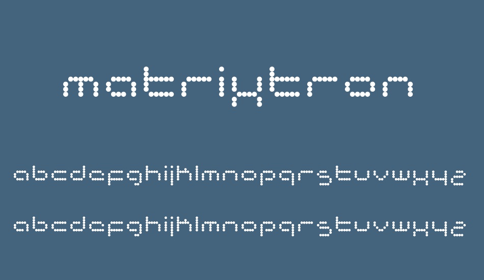 matrixtron font