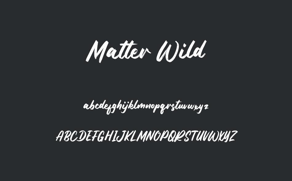 Matter Wild font