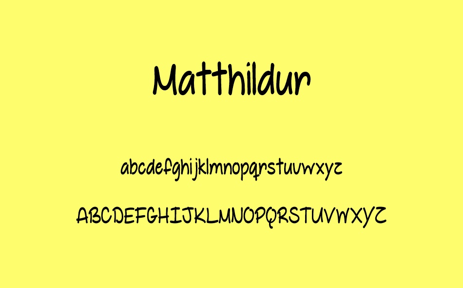 Matthildur font