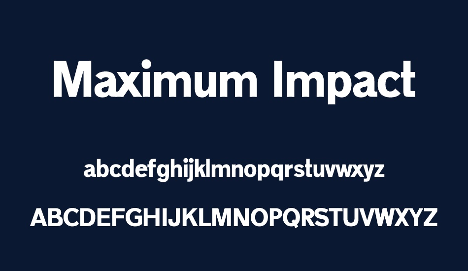 maximum-ımpact font