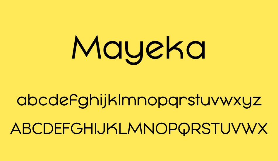 mayeka-regular-demo font