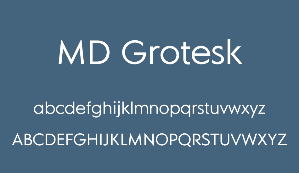 md-grotesk font
