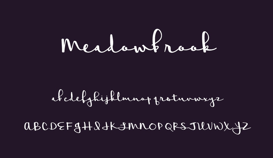 meadowbrook font