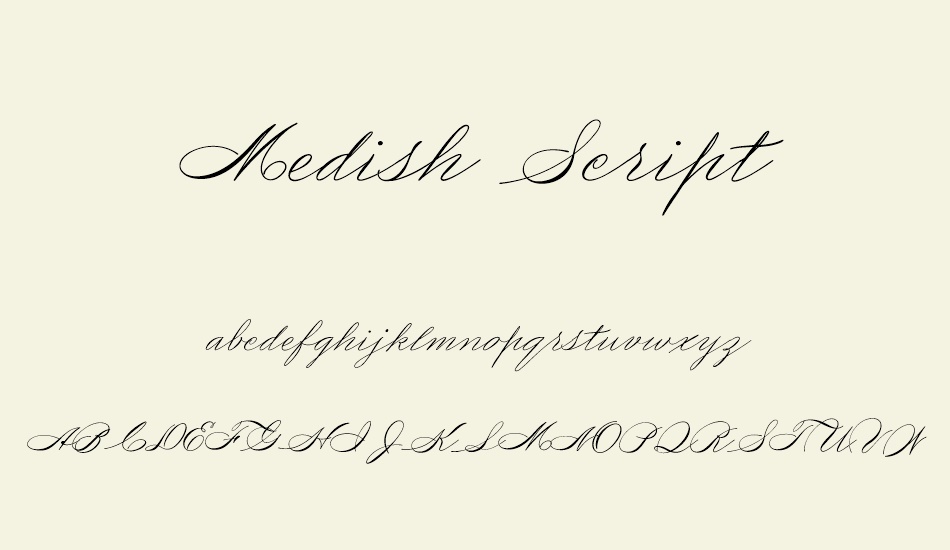 medish-script-personal-use-only font