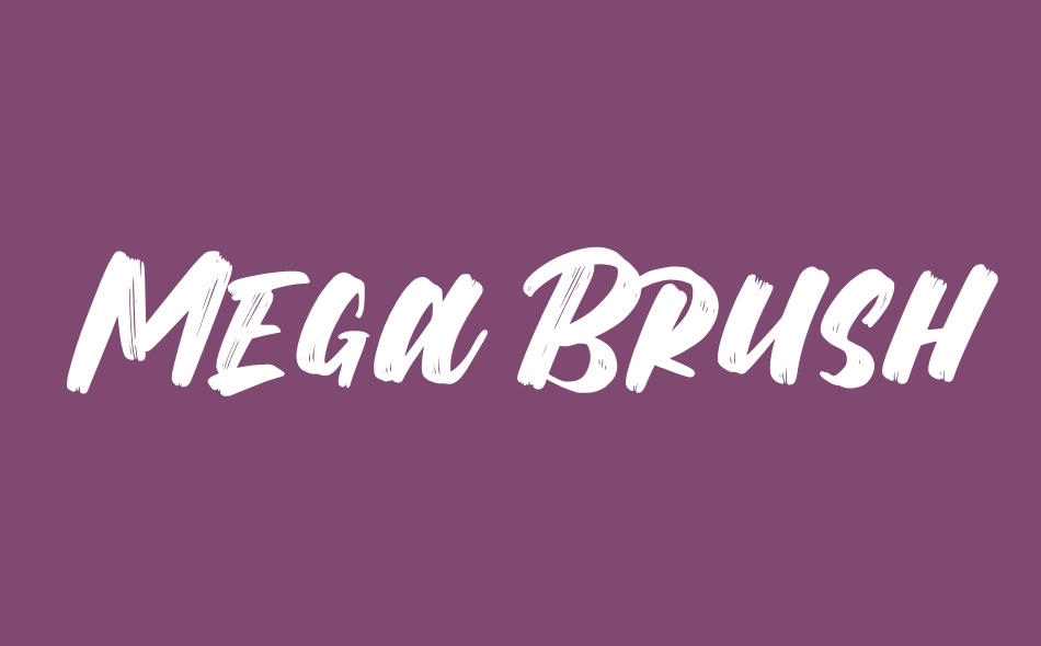 Mega Brush font big