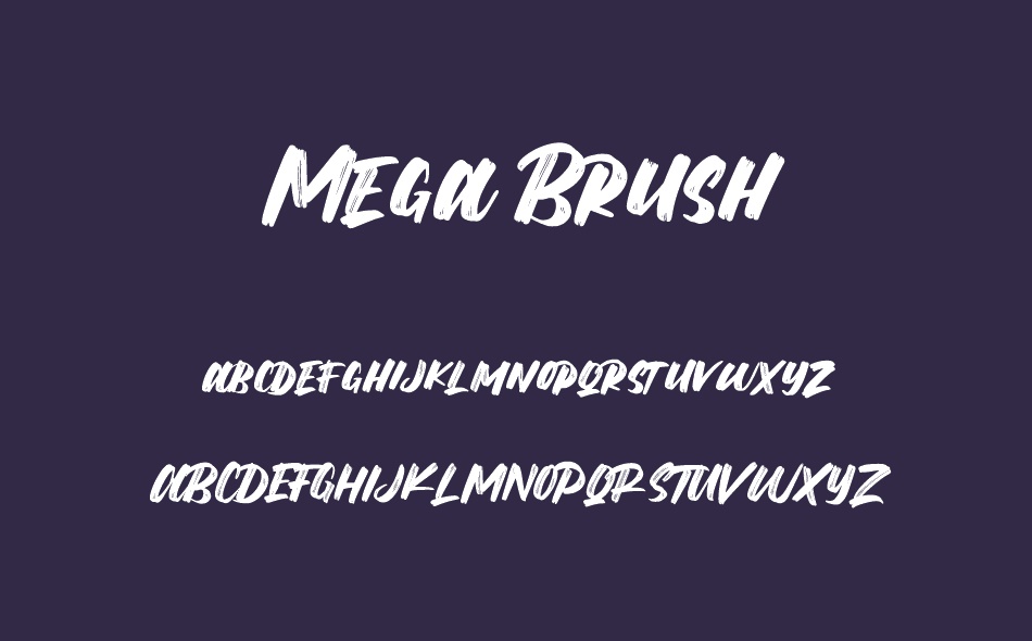 Mega Brush font