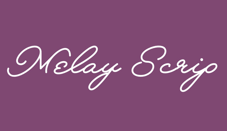 melay-script-personal-use font big