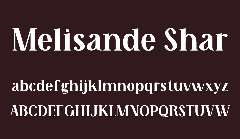 melisande-sharp font