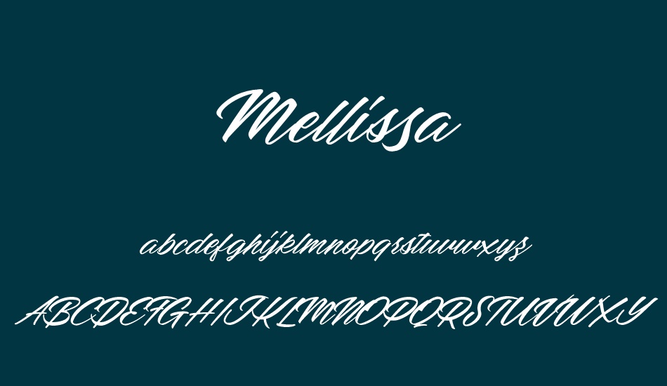 mellissa-personal-use font