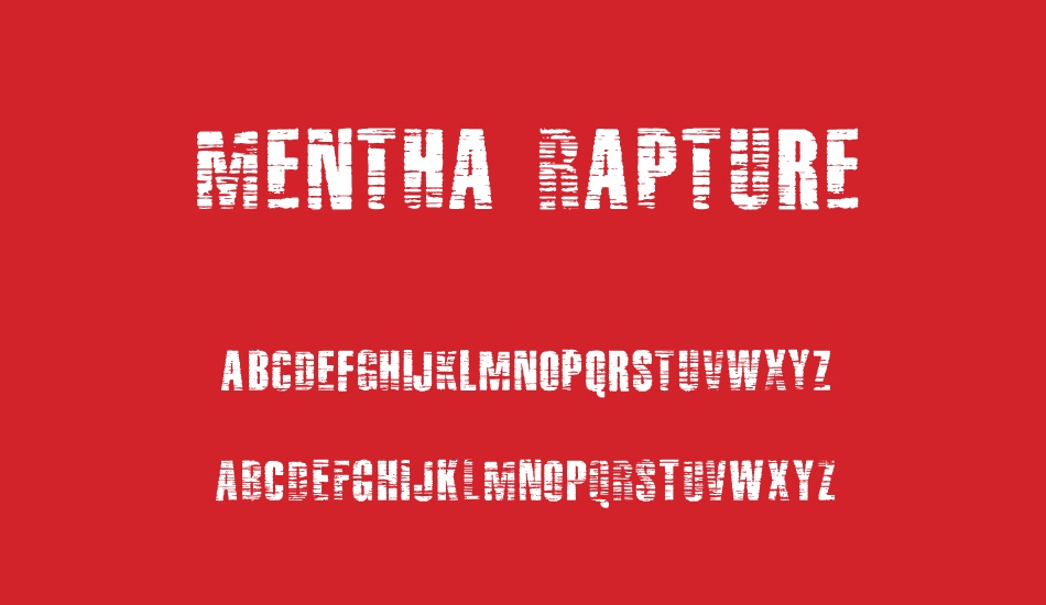 mentha-rapture font