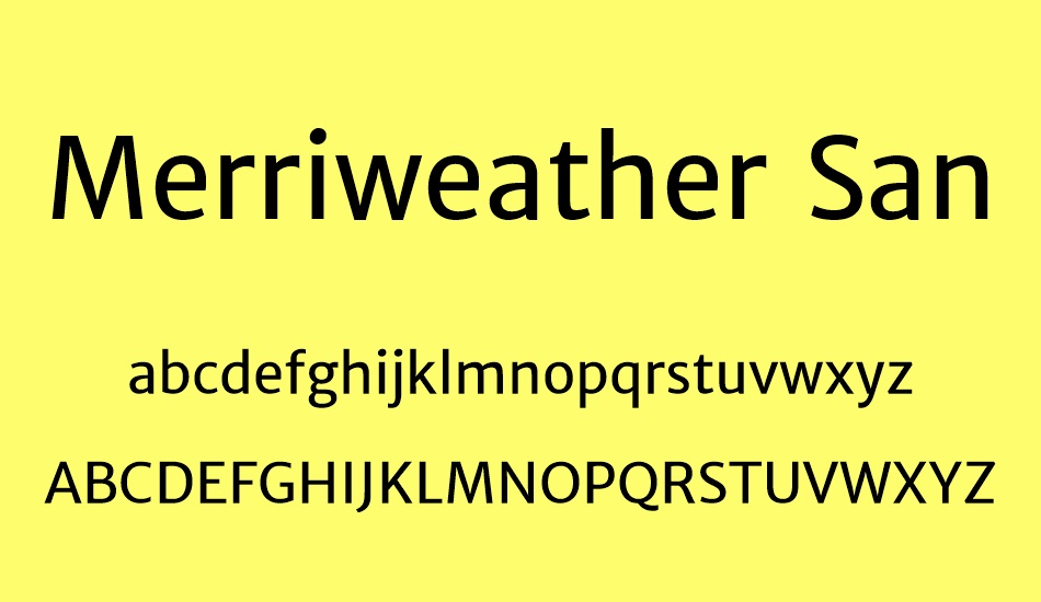 merriweather-sans font