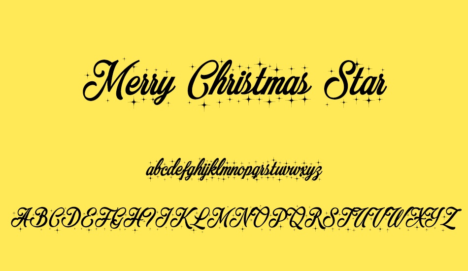merry-christmas-star font
