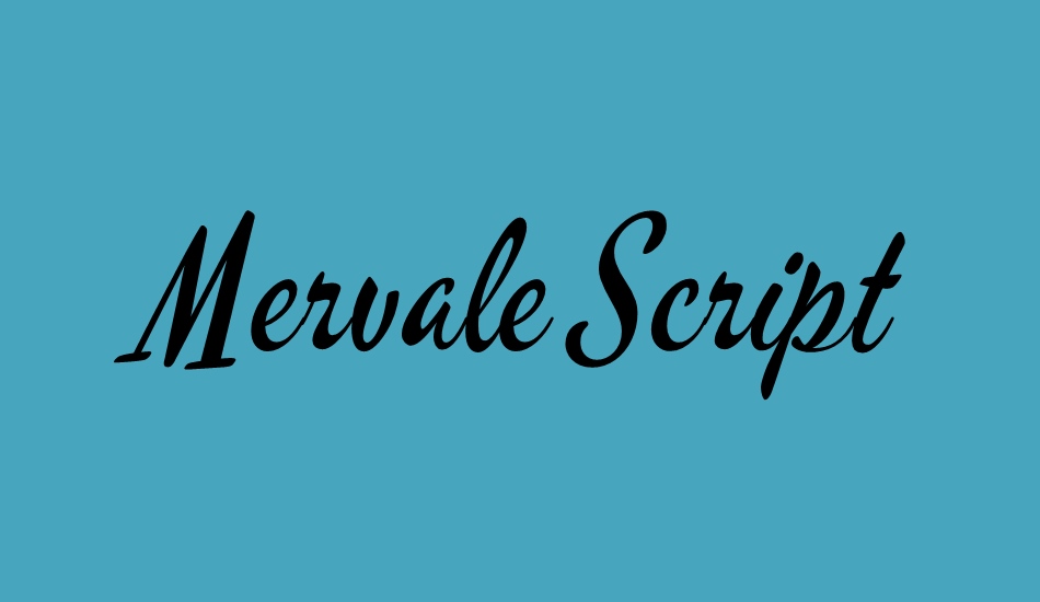 mervale-script font big