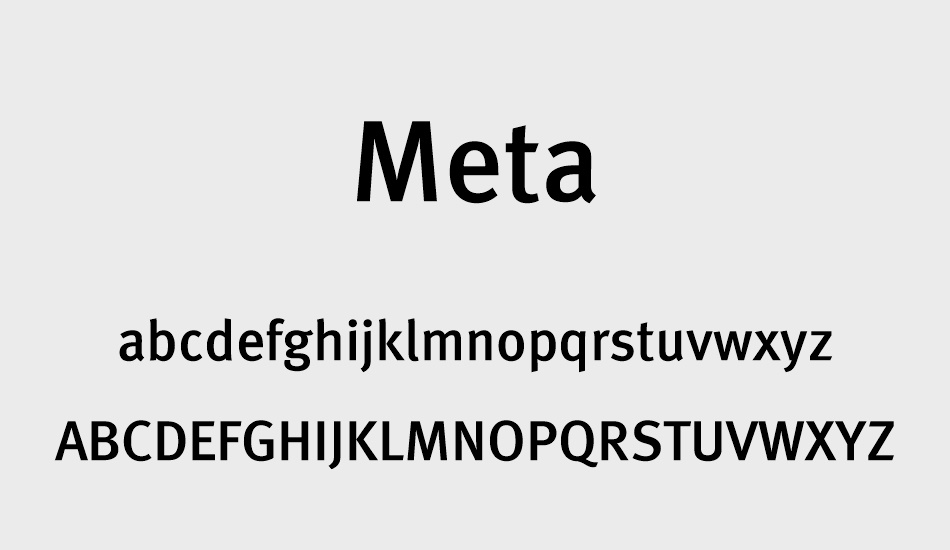 meta font