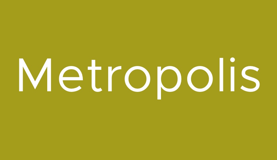 metropolis font big