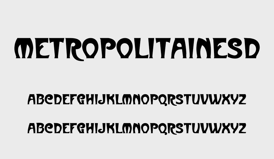 metropolitainesd font