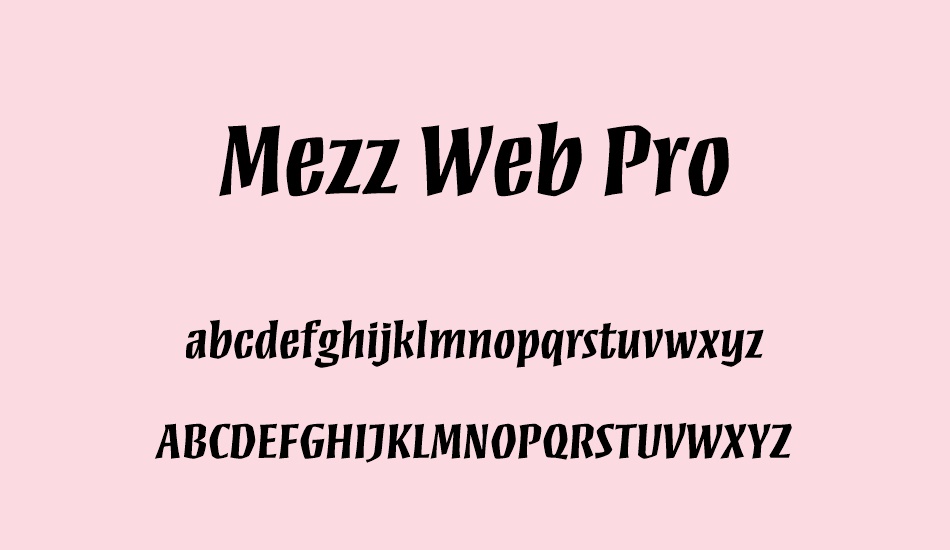 mezz-web-pro font