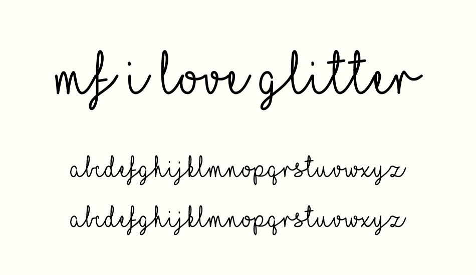 mf-ı-love-glitter font