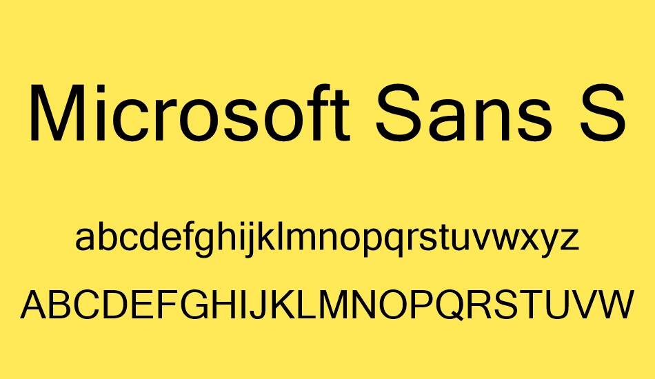 microsoft-sans-serif font