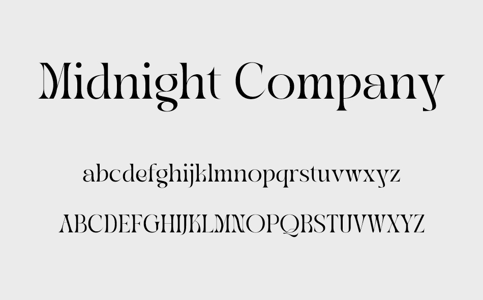 Midnight Company font