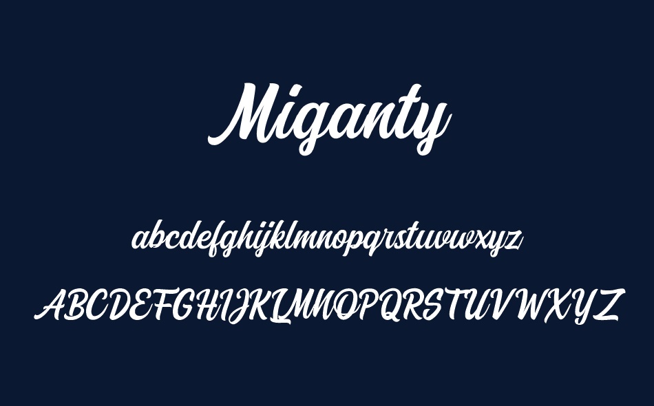 Miganty font