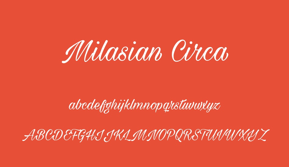 milasian-circa-personal font