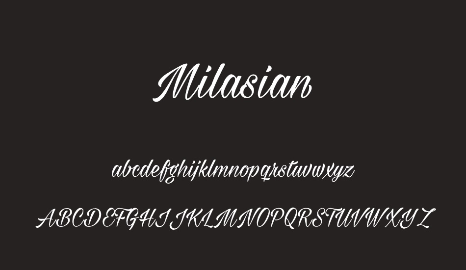 milasian-personal font