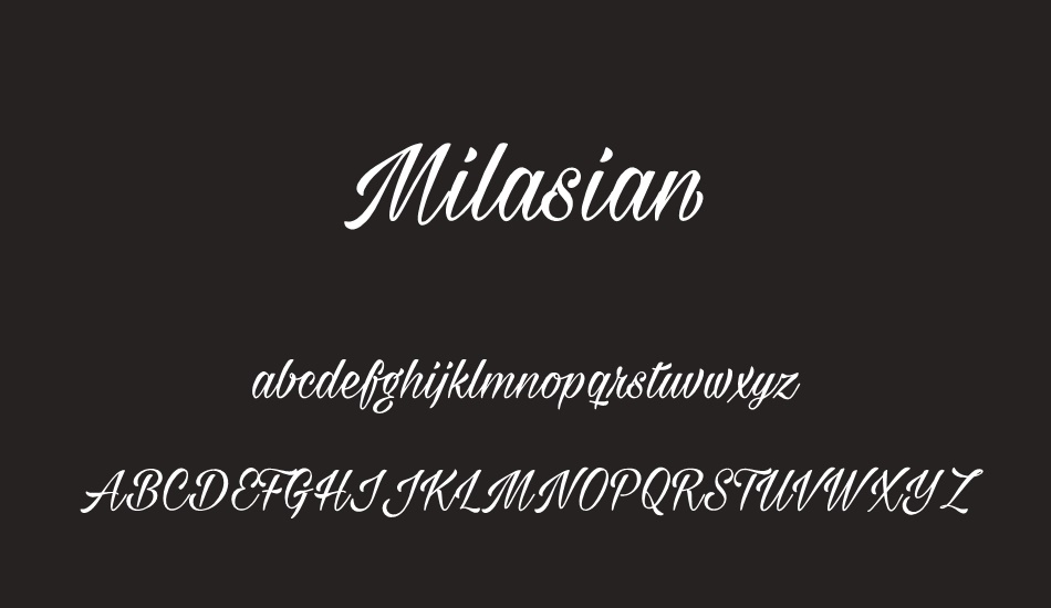 milasian-personal font