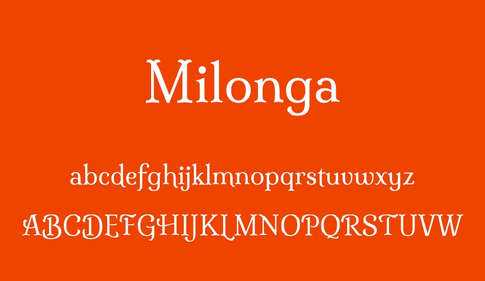 milonga font