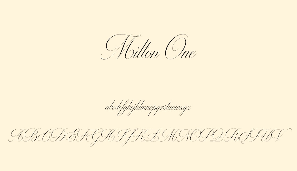 milton-one font