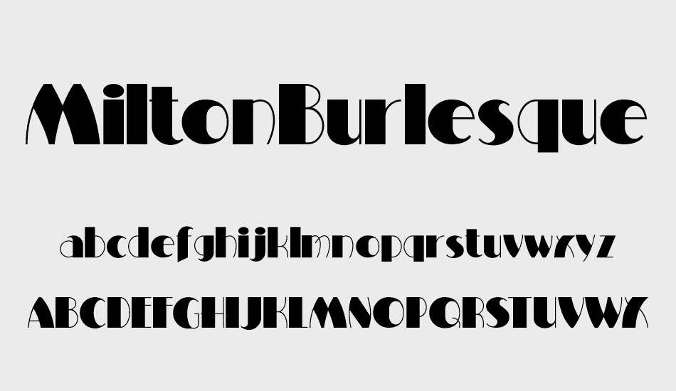 miltonburlesque font