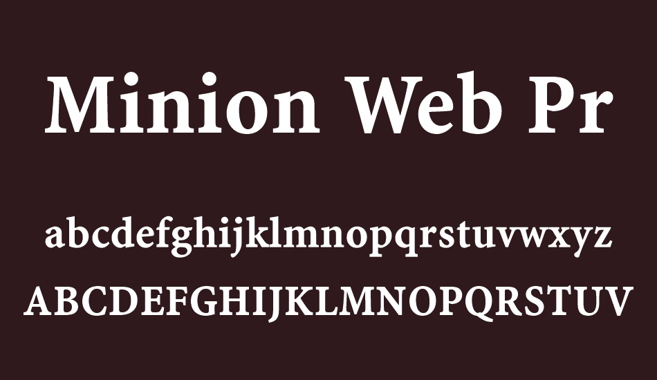 minion-web-pro font