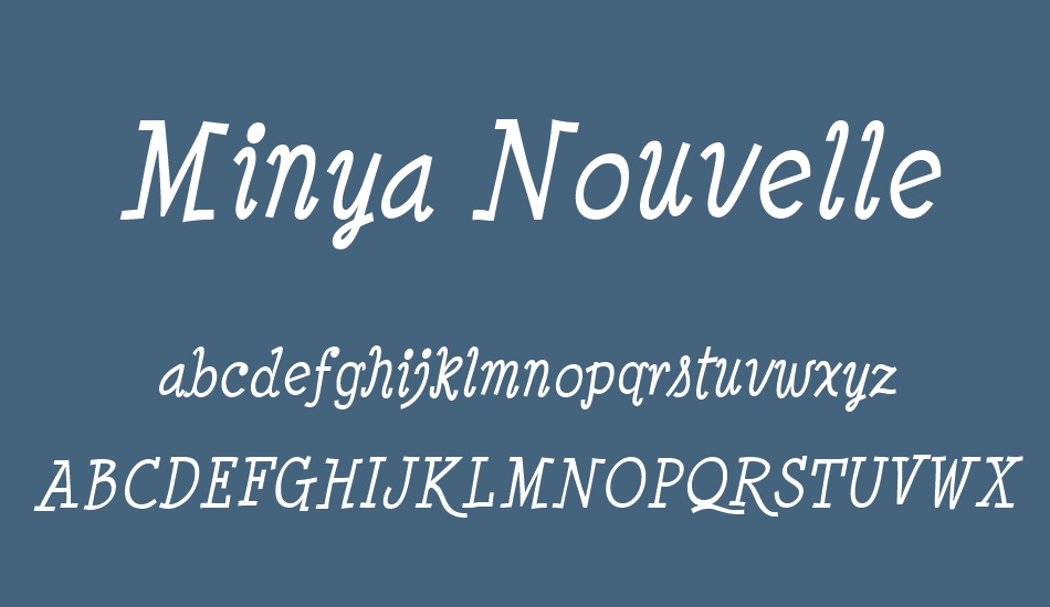 minya-nouvelle font