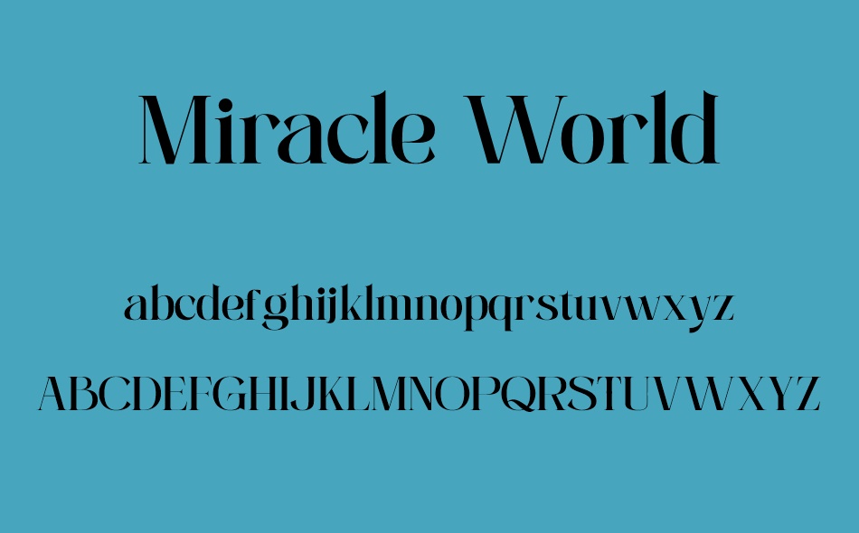 Miracle World font