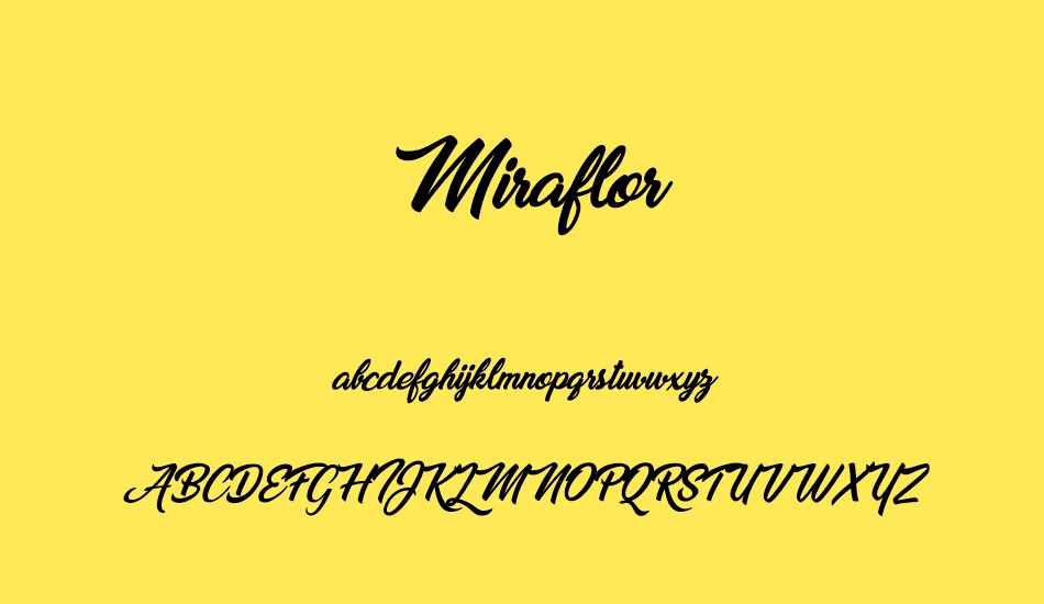 miraflor-personal-use font