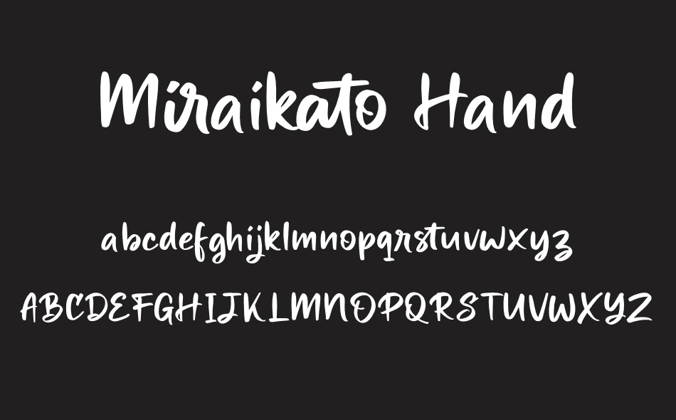 Miraikato Hand font