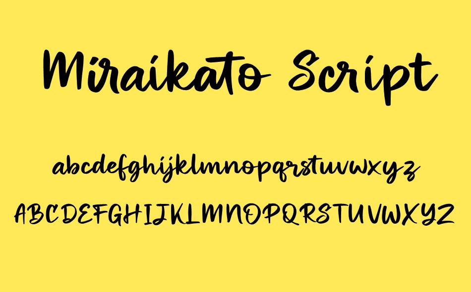 Miraikato Script font