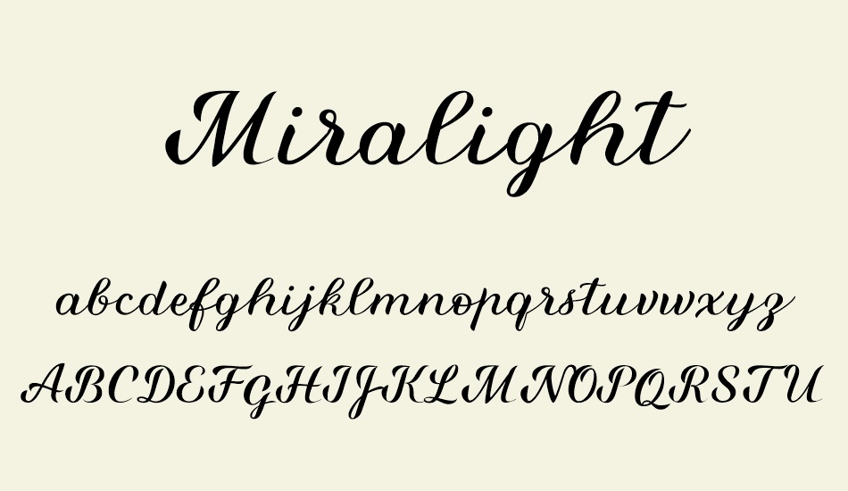 miralight-demo font