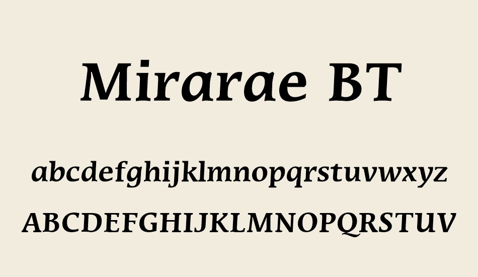 mirarae-bt font