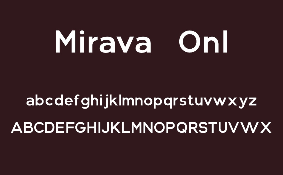 Mirava font